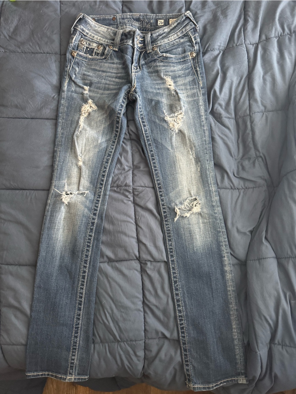 Miss Me Distressed Medium Wash Jeans - Picture 6 of 15